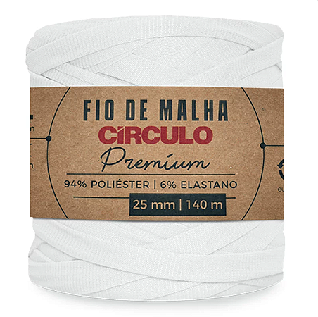 Fio de malha premium cor 8001 com 140 metros - círculo
