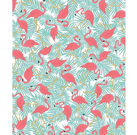 Tecido tricoline estampado flamingo ref:2109 - 100% algodão 50cm x 150cm Círculo