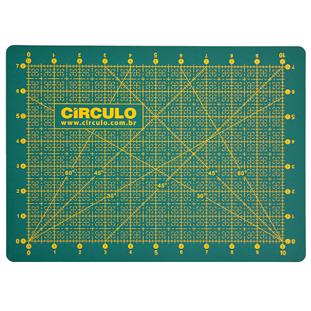 Base de Corte Dupla Face Verde 30cm x 22cm Círculo
