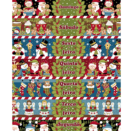 Tecido tricoline natal ref:2299 - 100% algodão 60cm x 150cm Círculo