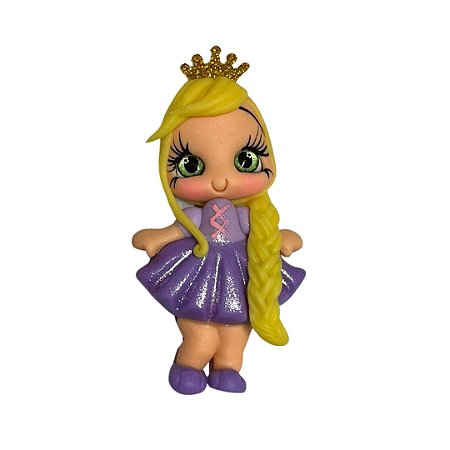 Enfeite Biscuit Princesa Rapunzel 75mm Sanding