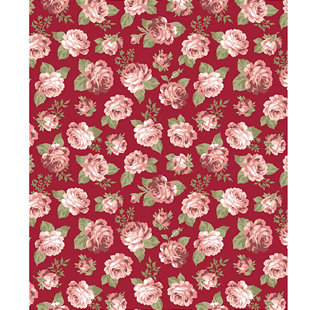 Tecido tricoline estampado floral ref:2258 - 100% algodão 50cm x 150cm Círculo