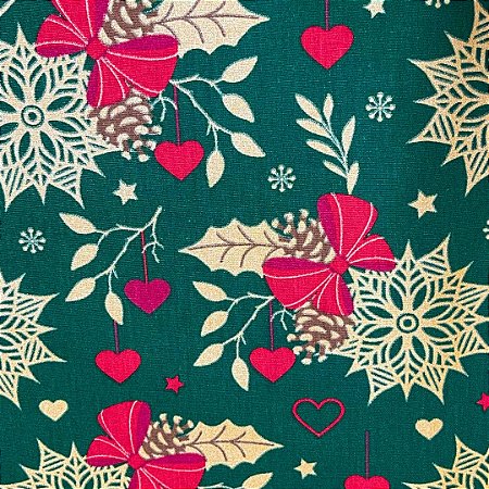 Tecido tricoline natal ref 514604 - 100% algodão 50cm x 150cm Peripan