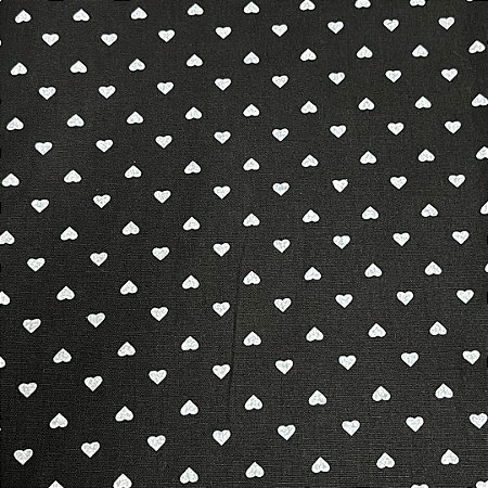 Tecido tricoline estampada coração ref v0009 - 100% algodão 50cm x 150cm Peripan