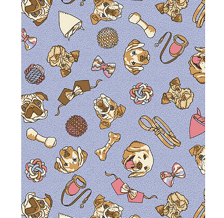 Tecido tricoline estampado pet ref:2330 - 100% algodão 50cm x 150cm Círculo
