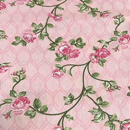Tecido tricoline estampada floral ref 141301 - 100% algodão 50cm x 150cm Peripan
