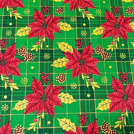 Tecido tricoline natal ref 6189 - 100% algodão 50cm x 150cm Peripam