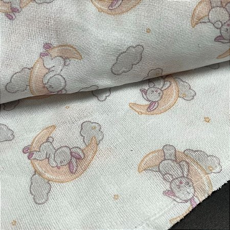Fralda Dupla Coelho 100% Algodão 70cm x 70cm Dohler