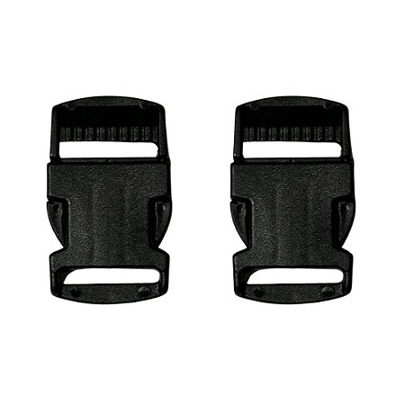 Fecho plástico de mochila 25mm preto c/10 unidades