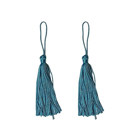 Pingente Tassel 7.0cm Cor 199 Azul Turquesa Com 10 Unidades Nybc
