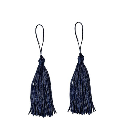 Pingente Tassel 7.0cm Cor 318 Azul Marinho Com 10 Unidades Nybc