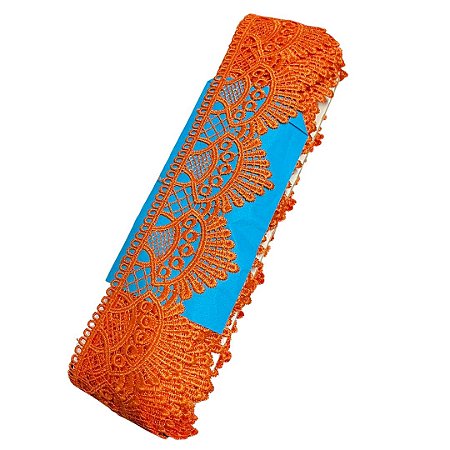 Renda Guipir CHL-438 cor LARANJA 68mm c/13.70 metros NYBC
