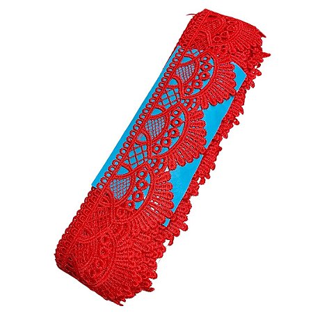 Renda Guipir CHL-438 cor vermelho 68mm c/13.70 metros NYBC