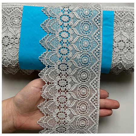 renda guipir chl-582 prata 100mm por metro