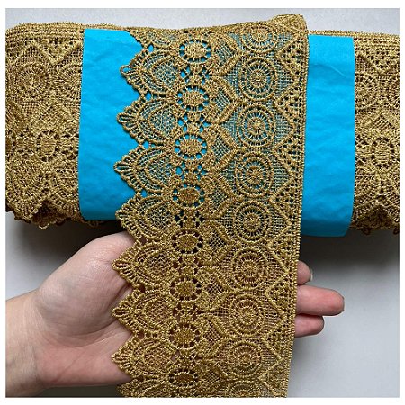 Renda Guipir CHL 582 Dourado 100mm Por Metro