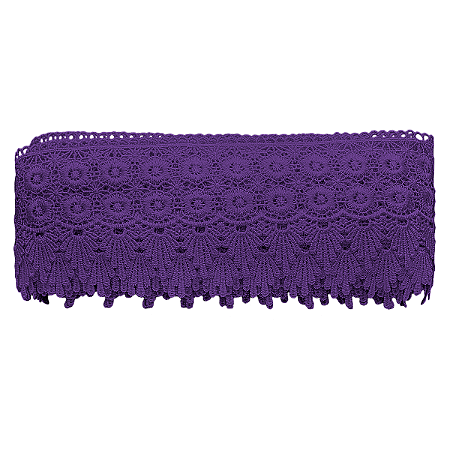 Renda Guipir 9,5cm Roxo CHL-427 com 13,7 Metros NYBC