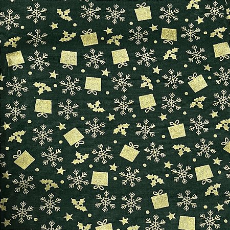 Tecido Tricoline Natal Ref 1382 - 100% Algodão 50cm x 150cm Peripam
