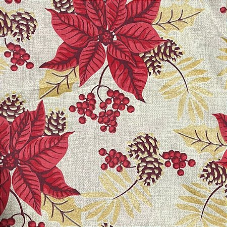 Tecido tricoline natal ref 5115 - 100% algodão 50cm x 150cm Peripam