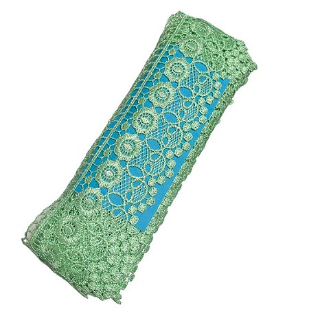 Renda Guipir CHL-624 cor verde claro 70mm c/ 13.70 metros NYBC