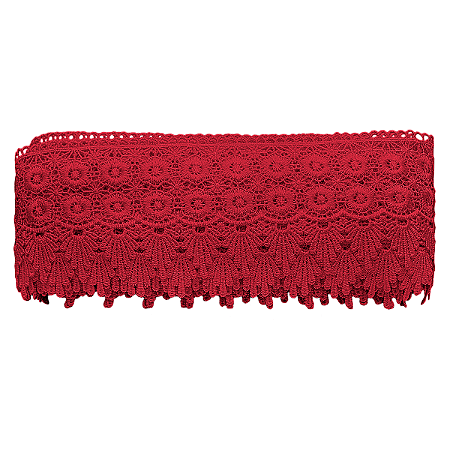 Renda Guipir 9,5cm Vermelho CHL-427 com 13,7 Metros NYBC
