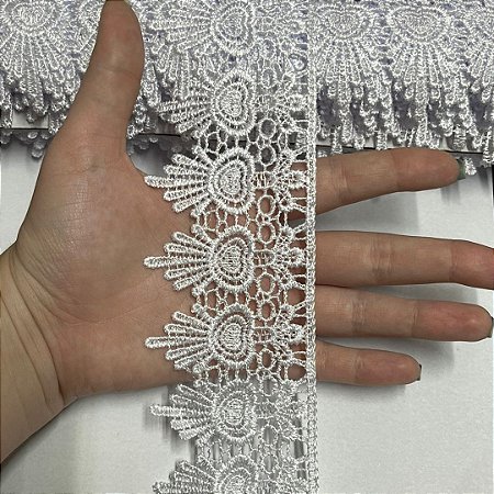 renda guipir chl-436 branco 60mm por metro