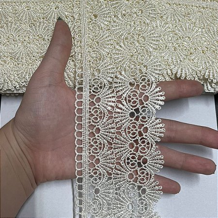 renda guipir chl-579 creme 75mm por metro