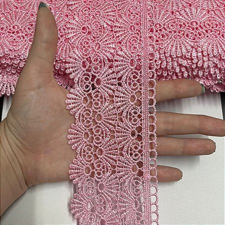 renda guipir chl-579 rosa bebê 75mm por metro