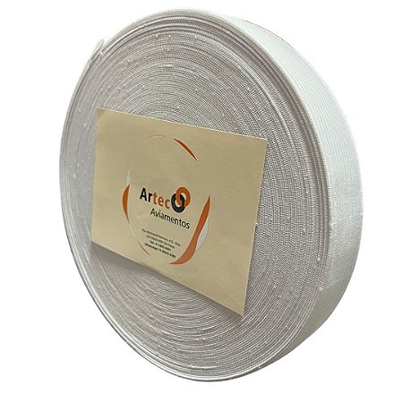 Elástico de Embutir 25mm Branco Com 25 Metros Artec