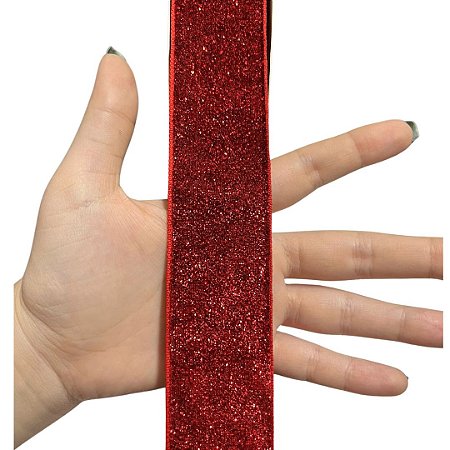 FITA METALIZADA VERMELHO 38MM POR METRO NYBC