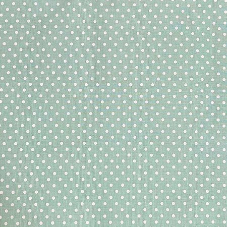 Tecido tricoline poá verde claro ref v154 - 100% algodão 50cm x 150cm peripan