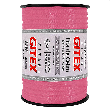 Fita cetim 7mm cor rosa chiclete n 1 com 100 metros gitex - Artec  Aviamentos e Armarinhos - Compre Online