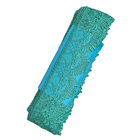 Renda Guipir CHL-438 cor verde jade 68mm c/13.70 metros NYBC