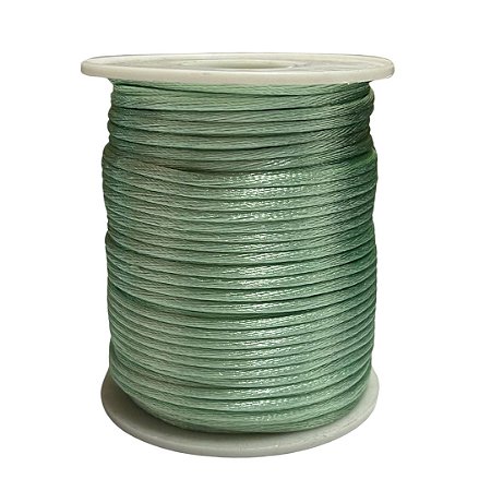 Cordão de Cetim 2mm verde água c/ 50 metros Trader