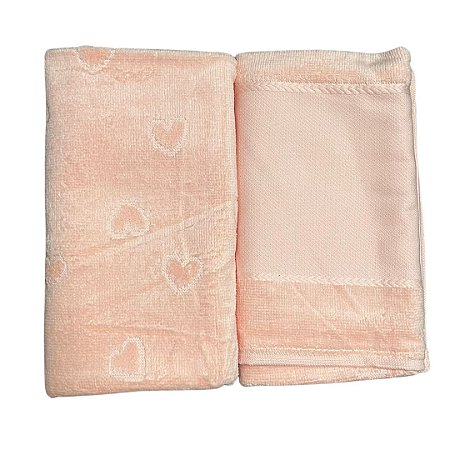 TOALHA DE ROSTO VERONA ROSA COM FAIXA 50CM X 80CM DOHLER
