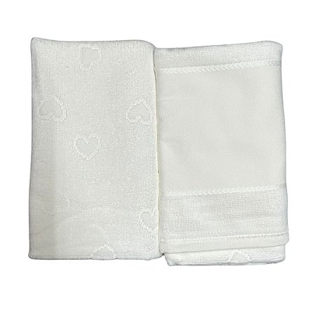TOALHA DE ROSTO VERONA BRANCA COM FAIXA 50CM X 80CM DOHLER