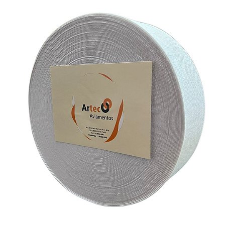 Elástico de Embutir 50mm Branco Com 25 Metros Artec