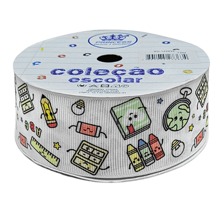 Fita de Gorgurão Escolar 38mm Ref 152833 com 10 Metros Princess