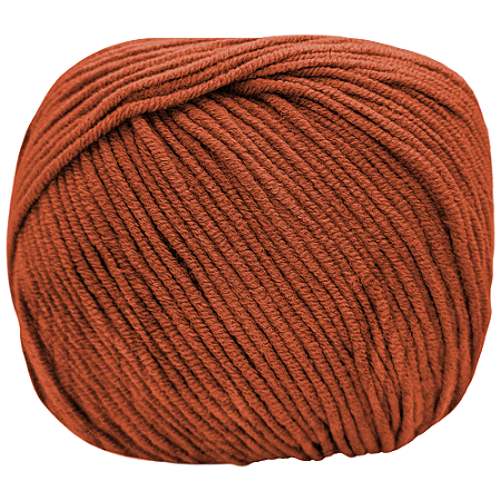 Fio Amigurumi Soft cor 7529 Terracota com 150 metros Círculo