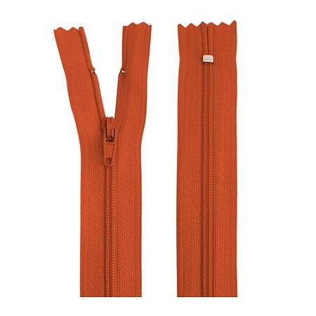 Ziper Nylon Fixo 15 cm Cor 523 Laranja Com 10un Nybc