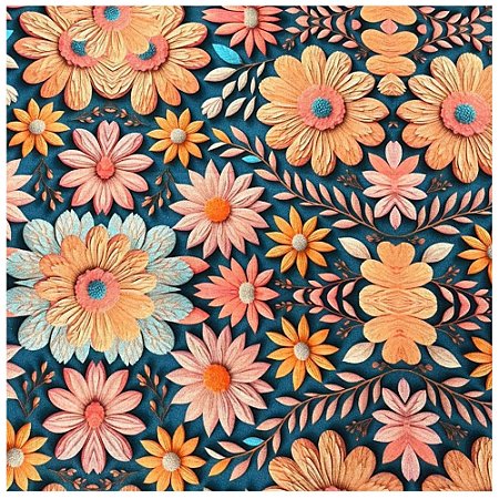 Tecido tricoline 3D ref e424 - 100% algodão 50cm x 150cm Peripan