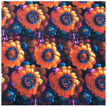 Tecido tricoline 3D ref e429 - 100% algodão 50cm x 150cm Peripan