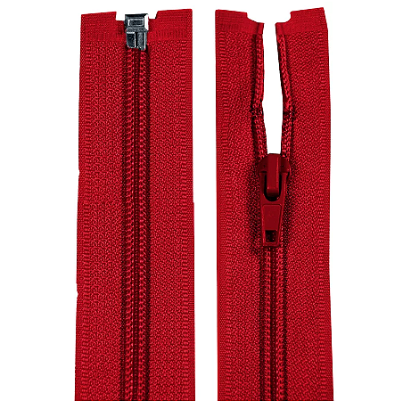 Ziper Nylon Destacavel 30cm Cor 145 Vermelho Com 10 Unidades Nybc