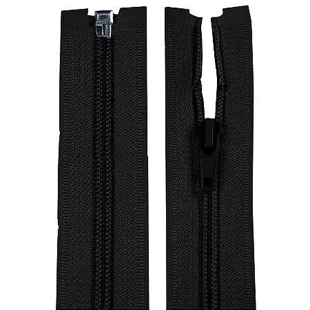 Ziper Nylon Destacavel 50cm Cor 310 Preto Com 10 Unidades Nybc