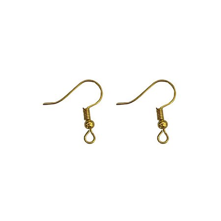 Gancho Anzol Para Brinco Dourado 19mm Com 100 Unidades Sanding