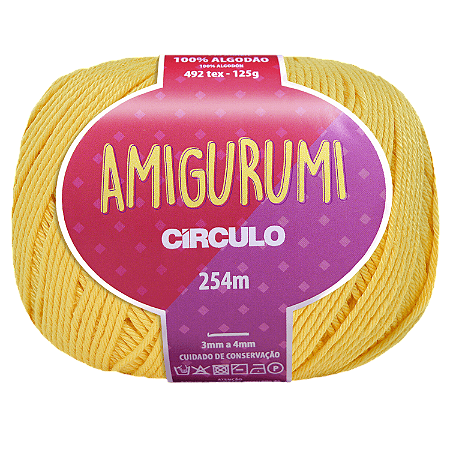 Linha Amigurumi Cor 1205 Magnólia Com 254 Metros Círculo
