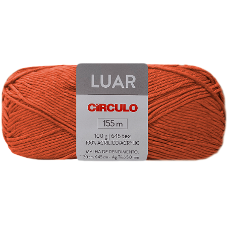 Fio Luar 100gr Cor 4187 Laranja Colonial com 155 Metros Círculo