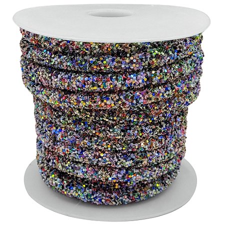 Tubo de Strass 8mm Cor 46 Por metro Sanding
