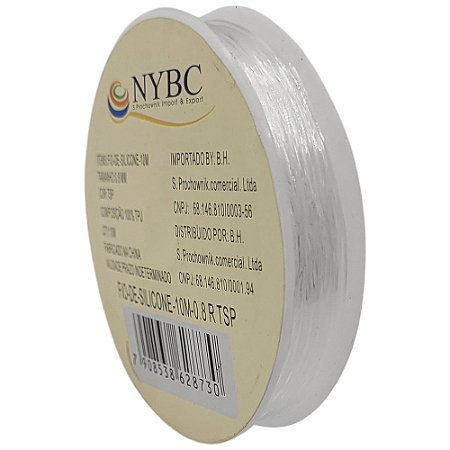Fio De Silicone Transparente 0.8mm Com 10 Metros Nybc