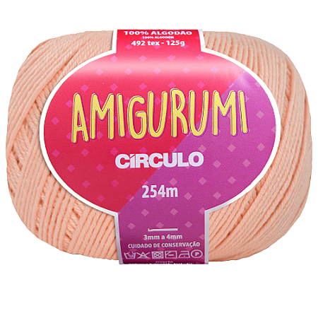 Linha Amigurumi Cor 3047 Sopro Com 254 Metros Círculo