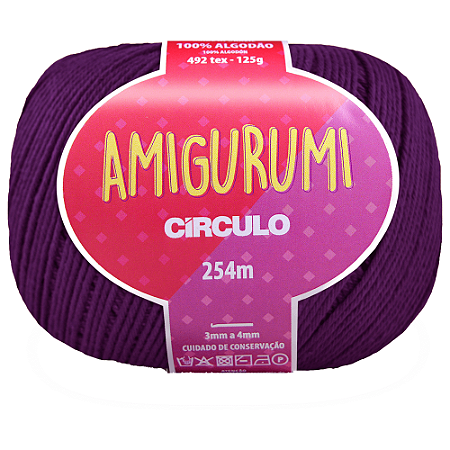 Linha Amigurumi Cor 6030 Místico Com 254 Metros Círculo